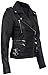 Infinity Leather Damen Retro Schwarz 100% Nappaleder Bikerjacke M