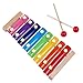 WFF Spielzeug Xylophone for 3+ Jahre Alten Kinder, Naturholzkleinkind Baby Puzzle Spieluhr, mit 2 Holzschlägel und 8 Tonskala Lernen Bildungsmusikinstrumente (Color : 1 Piece)