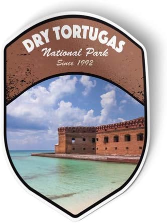 Miniatura 2 de Squiddy Dry Tortugas Florida National Park - Calcomanía de vinilo para teléfono, laptop, botella de agua (3 pulgadas de alto)