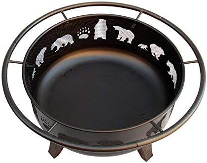 Landmann 23875 Firedance Bear & Paw Fire Pit, Metallic Brown