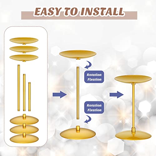 24 Pcs Gold Pillar Candle Holders Large Candlestick Holder Candelabra Centerpieces For Tables Tall Metal Candle Holders Fits Led Candles For Wedding Home Decor Party Dinner Anniversary #TOP5