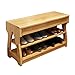 EVFIT Półka na buty ławka drewniana 3-poziomowa półka na buty, organizer na buty premium lub ławka wejściowa, idealna do butów Cubby, organizer wejściowy (kolor: Khaki, rozmiar: 80 x 30 x 46 cm)