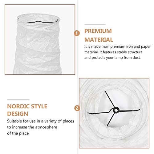 Uonlytech Floor Lamp Lampshade Nordic Simple Vertical Paper Light Cover 54 Inch Tall Paper Floor Lamp Shade for Indoor Lighting - Image 2