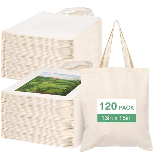 Lzerking 50-Pack Sublimation Tote Bags