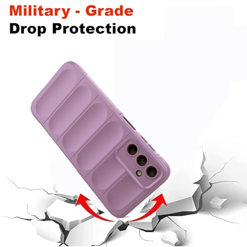 Image of amazon basics Mobile Cover for Samsung Galaxy A25 5G | Full Camera Protection | Liquid Silicon Case | Flexible Bumper Case for Samsung Galaxy A25 5G (Purple)