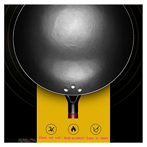 Wok de hierro fundido sazonado 34 cm miniatura 5