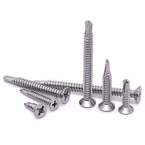 Vis cruciformes pour tôle Tek inox 410, quincaillerie auto-taraudeuse tête bombée