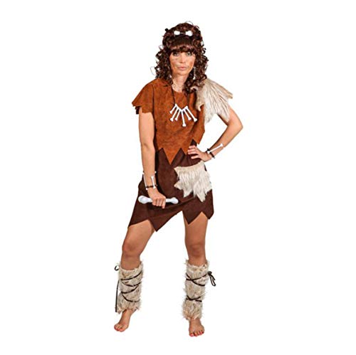 ORLOB KARNEVAL GmbH Disfraz de mujer Edad de piedra Mujer Vestido Guanteletes Carnaval Neanderthal Urmensch (40/42)