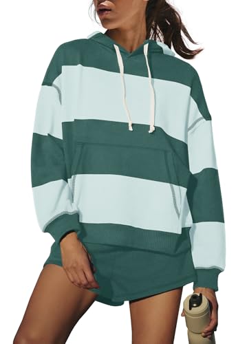 SENSERISE Women Striped Workout Set 2 Piece Outfits Matching Lounge