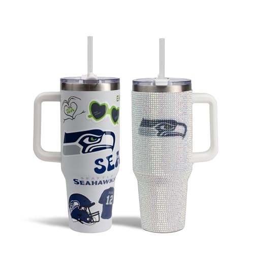 Image of The Memory Company Officially Licensed 2-Pack Game Day Tumblers Team Spirit /Bling, Seattle Seahawks