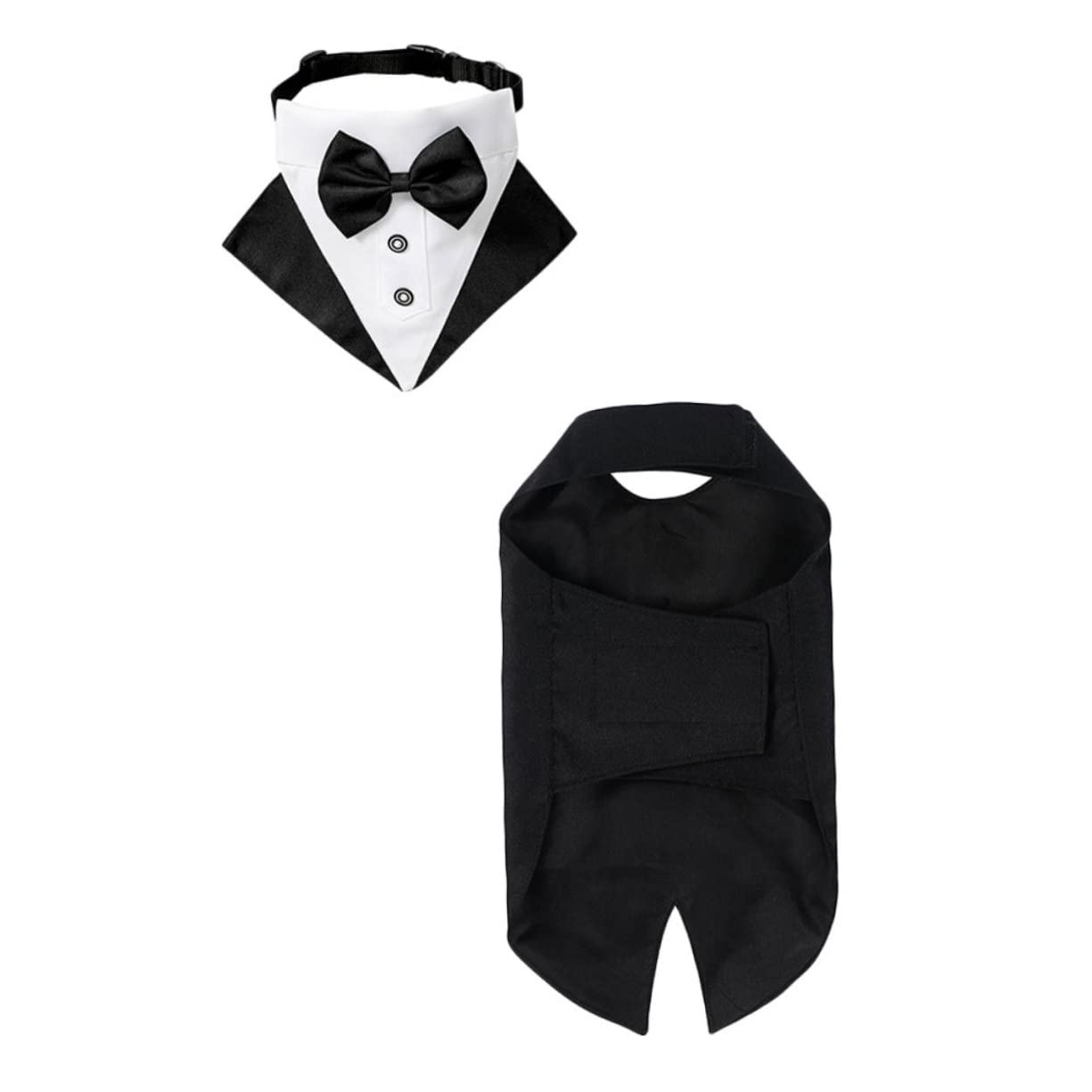 Toddmomy Abbigliamento Per Cani Tuta e Bandana Camicia Fiocco Outfit Elegante Per Cani Collare e Tuta Per Animali Domestici Per Matrimoni e Feste