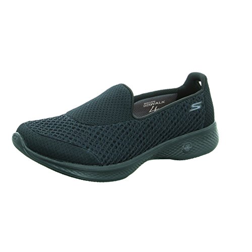 Skechers Women's Go Walk 4 Kindle Slip-on Shoe, Black, 7 M US