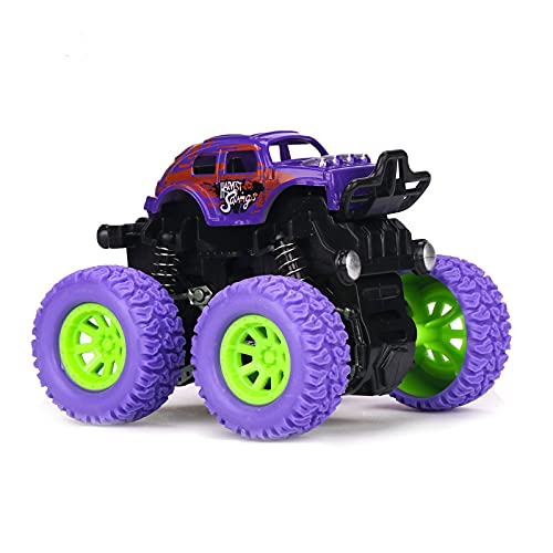 PULSBERY 4WD Monster Truck Cars Push and Go Toy Trucks Friction Powered Cars,Multicolor (Monster Truck Toy-1 Qty) 1