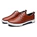 ZZHAP Men's Casual Oxford Shoes Breathable Flat Fashion Sneakers 02Brown US 10