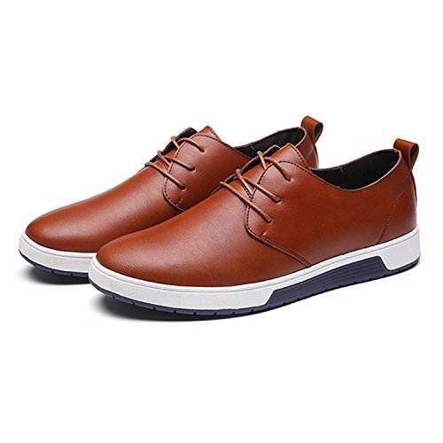 Image of ZZHAP Men's Casual Oxford Shoes Breathable Flat Fashion Sneakers