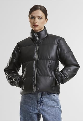 Puffer jacket simili cuir Urban Classics veste matelassée élégante