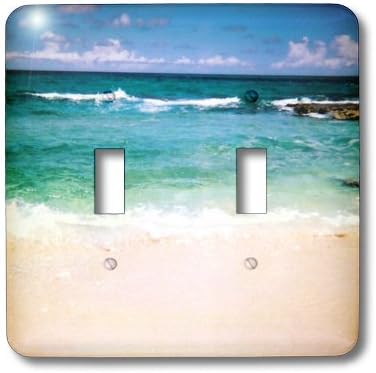 3dRose lsp_22274_2 Beautiful Sandy Beach Double Toggle Switch
