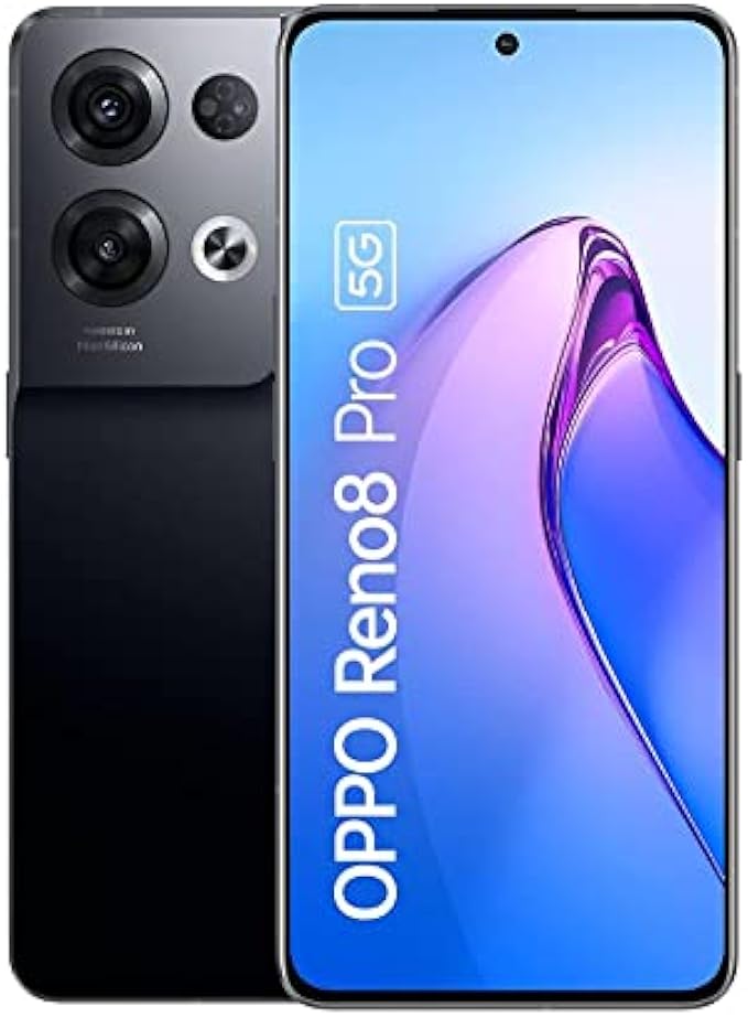 OPPO Reno 8 Pro Dual-Sim 256GB ROM + 8GB RAM (GSM only | No CDMA) Factory Unlocked 5G Smartphone (Glazed Black) - International Version