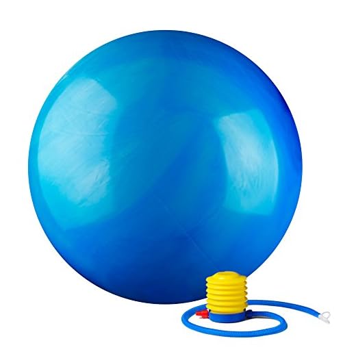 Black Mountain Products Static Strength Exercise Stability Ball with Pumps, 2000 lb, Blue