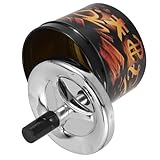 Style masculin : spécialement conçu pour hommes, ce cendrier rotatif à pousser vers le bas reflète un style sophistiqué et gentleman, cendrier rotatif en métal, cendrier de bureau en métal