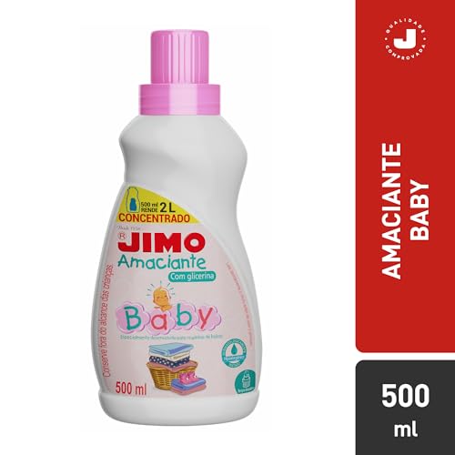 JIMO Amaciante Concentrado Baby Mais Maciez Menos Agressiva Fragância Suave 500ml