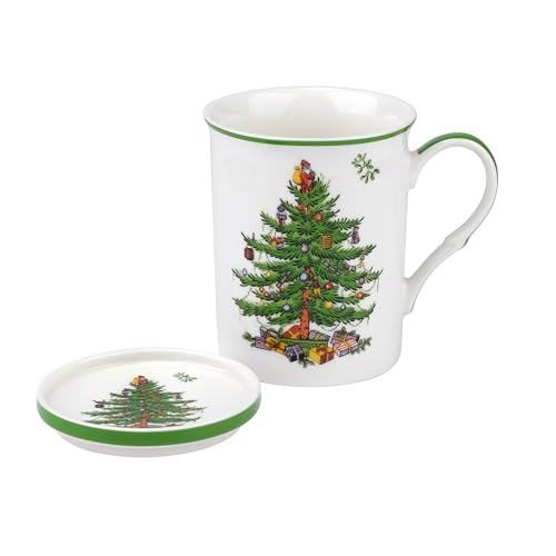 Set de 2 Mugs y Posavasos Christmas Tree Spode 12 Oz miniatura 1