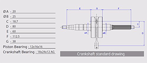 Athena 068214 Albero Motore con Corsa e Spinotto