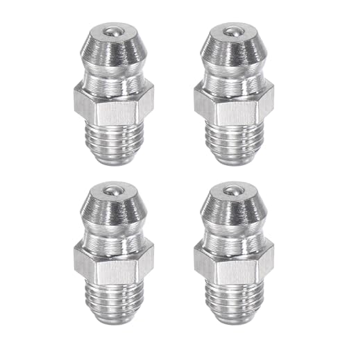 Image of uxcell 4Pcs Metric Stainless Steel Straight Grease Fitting M6 x 0.75mm Thread Hydraulic Grease Fitting Accessories