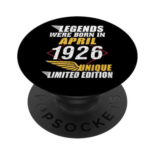Cumpleaños Abril 1926 Edición Limitada Regalo April PopSockets PopGrip Intercambiable