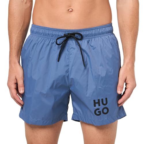 HUGO Men's Standard Stacked Logo Swim Trunk