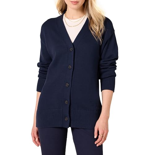 Amazon Essentials Women's V-Neck Midweight Relaxed-Fit Cardigan Sweater