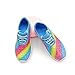 K KIP WOK Girls Glitter Slip On Sneakers Sparkle Fashion Walking Shoes for Kids/Children Breathable Running Sneakers(Blue Multi,Little Kids 3)