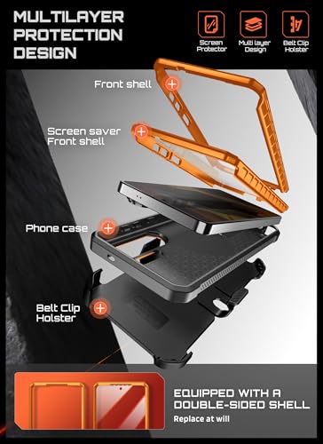 Image of SUPCASE for Samsung Galaxy S26 Ultra Case with Stand (UB Pro Mag), [2 Front Frames] [Compatible with Wireless Charge] [Built-in Screen Protector & Belt-Clip] Protective Phone Case for S26 Ultra, Coral
