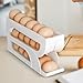Egg Dispenser for Refrigerator,Automatic Rolling 3 Tiers Egg Holder for Fridge - Food Container, Space-Saving Egg Storage Box for Refrigerator Side Door Storage