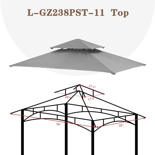 image for SCOCANOPY Replacement Canopy Grill BBQ Gazebo Roof Top, for Gazebo Mod