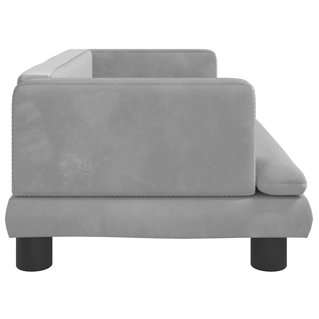 vidaXL Sofá para niños de Terciopelo Gris Claro 80x45x30 cm, Mini sofá, sofá para Cuarto de Juegos, sofá Silla para niños, sofá Infantil