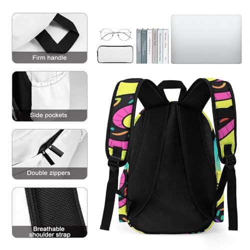 Snake Lightweight Cartoon Backpack, Funny and Cute Laptop Leisure Travel Backpack4