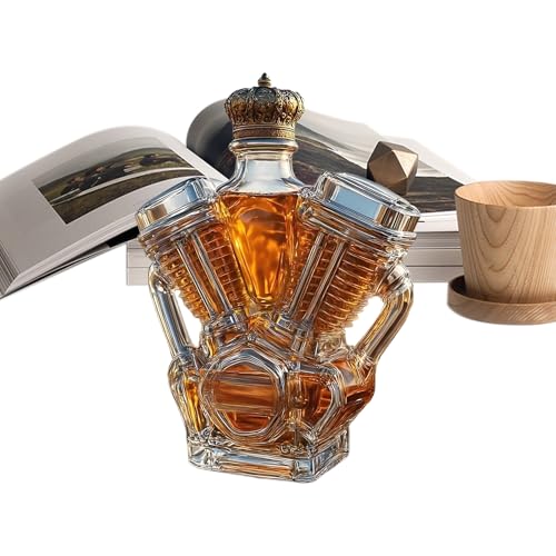 Licor Bottle Collectibles -Decantador Whiskey, Contenedor De Alcohol | Pieza De Exhibición De Almacenamiento De Espíritu Artístico, Estilo De Motor De Motocicleta Adornante Adorno Decorativo Para El C