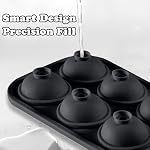 Ice Cube Molds, Silicone Ice Ball Maker with Lid, Reusable Ice Cube Tray for Freezer, Easy Fill and Release Round Sphere Ice Tray for Cocktails Whiskey Bourbon