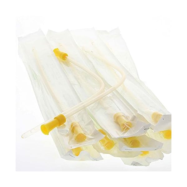10 Stück flexible Einlaufhilfe Gelb mit Luer-Lock Anschluss, Kosmetex Darm-Rohr, CH 20, Ø 6.6 mm, 10x Gelb