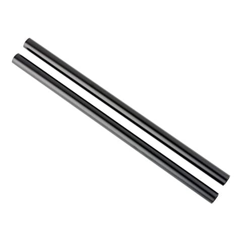 NICEYRIG Standard 15mm Aluminum Alloy Rods M12 Thread 30cm/12 Inch Long for Camera 15mm Support Rail System Cover