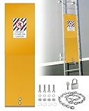 Anti-Climb Fixed Ladder Safety Guard, Fit for Roof/Tower/Industrial Fixed Ladders with Step Widths of 16