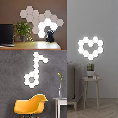 Image of Hexagonal Wall Light, Touch Sensitive Modular DIY Lights Geometry Splicing Hex LED Night Light for Living Room, Bedrooms, DIY Lovers, Gifts (3 PCS)
