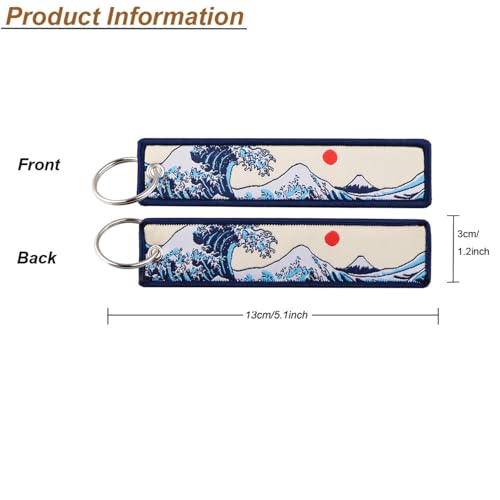 Image of 2 Pcs JDM Motorcycle Keychains Jet Tag Keychain Double Sided Motorcycles Key Tags for Motorcycles Scooters Car Key Chains