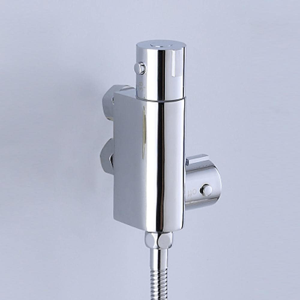 Kit Douchette WC Pulvérisateur à Bidet Chromé Thermostat pour L'Hygiène Personnelle et Le Jet à WC à Bassin Kit à Pulvérisation à Toilette Douchette