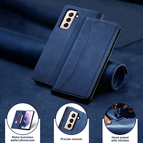 Image of Jasonyu Flip Wallet Case for Samsung Galaxy S21 Plus /S21+ 5G,Blue