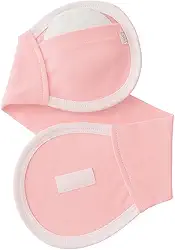 Cinta Anticólica para Bebê com Bolsa Térmica Natural de Grãos e Camomila – Malha 100% Algodão, Ajustável com Velcro, Alívio Seguro das Cólicas - Rosa