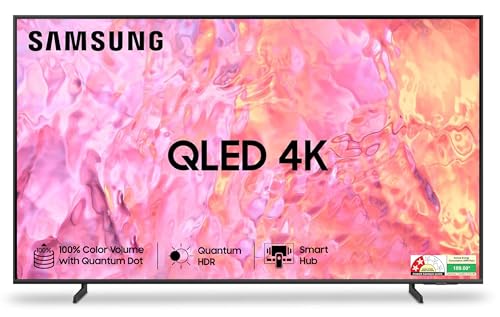 Image of Samsung 138 cm (55 inches) 4K Ultra HD Smart QLED TV QA55QE1CAKLXL (Titan Gray)