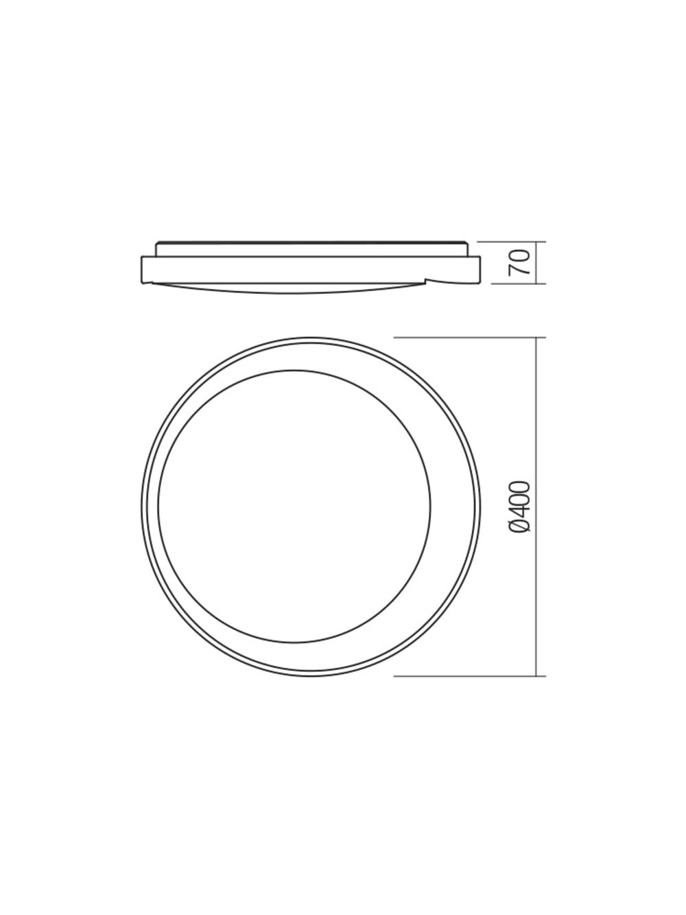 RD-0812 - Plafón LED de diseño moderno, redondo, dorado y blanco, para dormitorio, salón, comedor, habitación RD- (Ø 40 cm - RD-0812)
