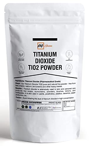 mGanna 100% Natural Non-nano & Uncoated Titanium Dioxide Powder 0.5 LBS / 227 GMS for Skin Care and Cosmetic Formulation